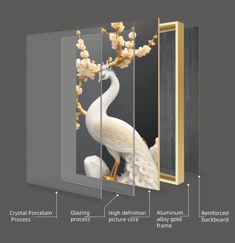 Entrance LED Mural Light Feather For Corridor Living Room Hallway Kitchen Modern Hanging Paintings Home Decoration Art Wall Lamp