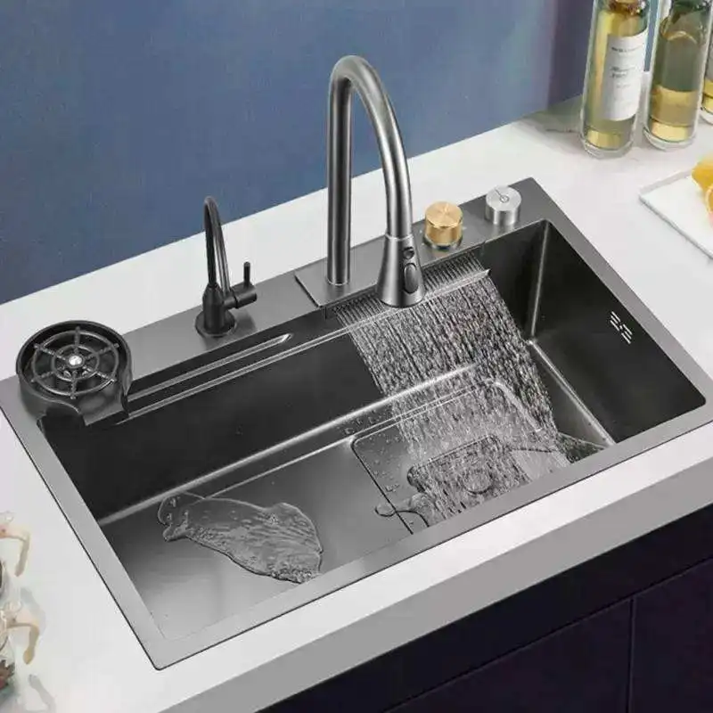 Wholesale Deao 2024 Hot Sale Multifunction kitchen sinks 304 stainless steel   faucet modern   set