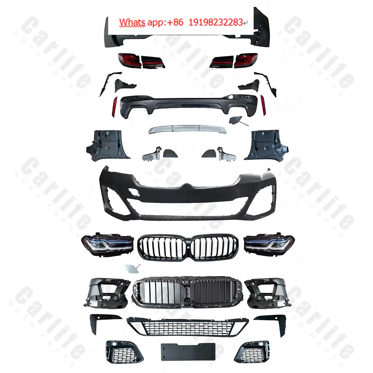 Wholesale modification bumpers body kit for BMW 5 SERIES F10 2011-2017 upgrade G30 Lci 2021 perfect fitment.