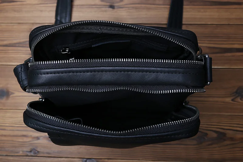 NZPJ Herren-Umhängetasche, Oberschicht, Rindsleder, Trend-Umhängetasche, Leder, lässig, Jugendmode, Herrentasche, geeignet für 10-Zoll-iPad – Detail 13