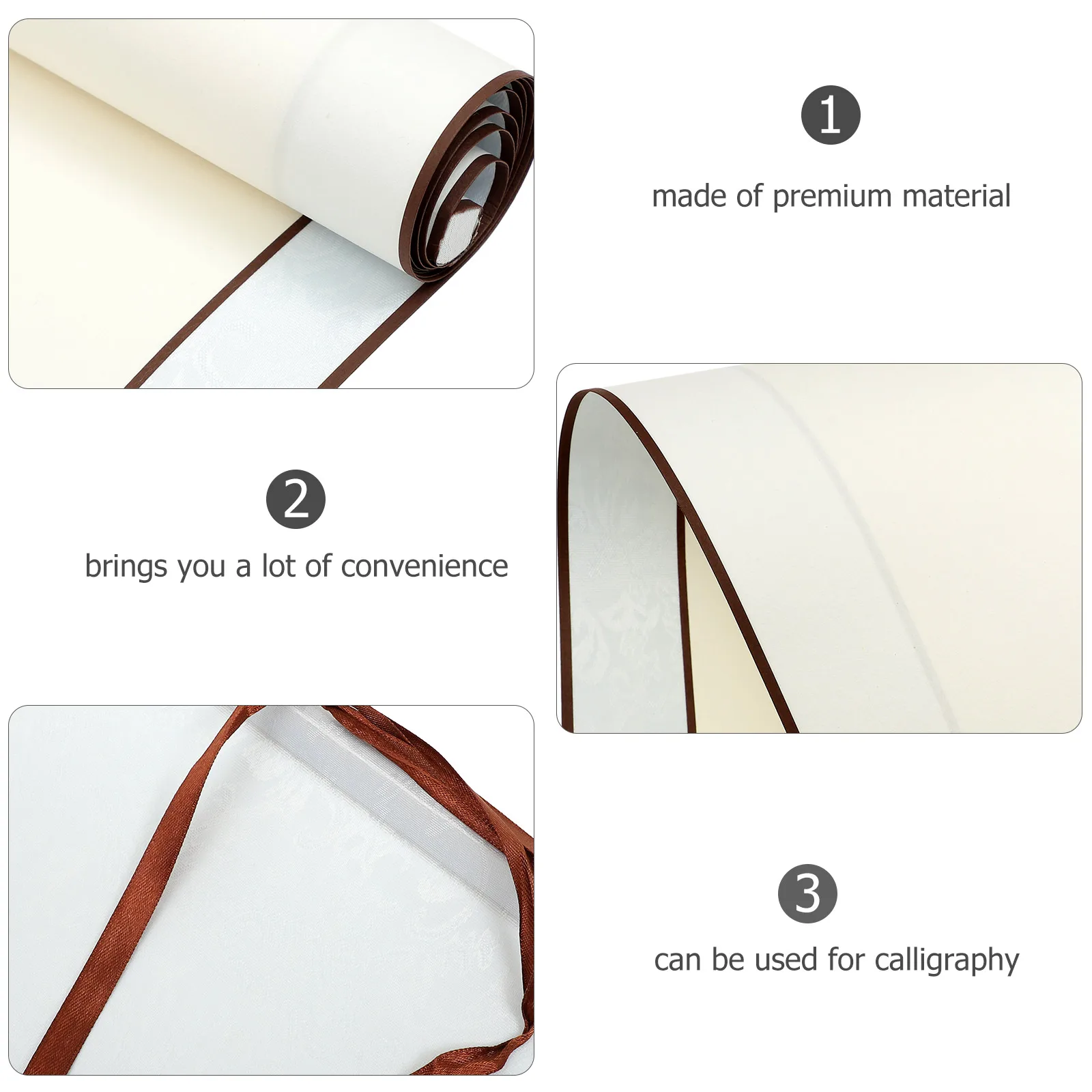 

1pc Calligraphy Scroll 4ft Rice Paper Calligraphy Scroll Paper Blank Hanging Mounting Supplies Drawing Child Art Decor Sketch