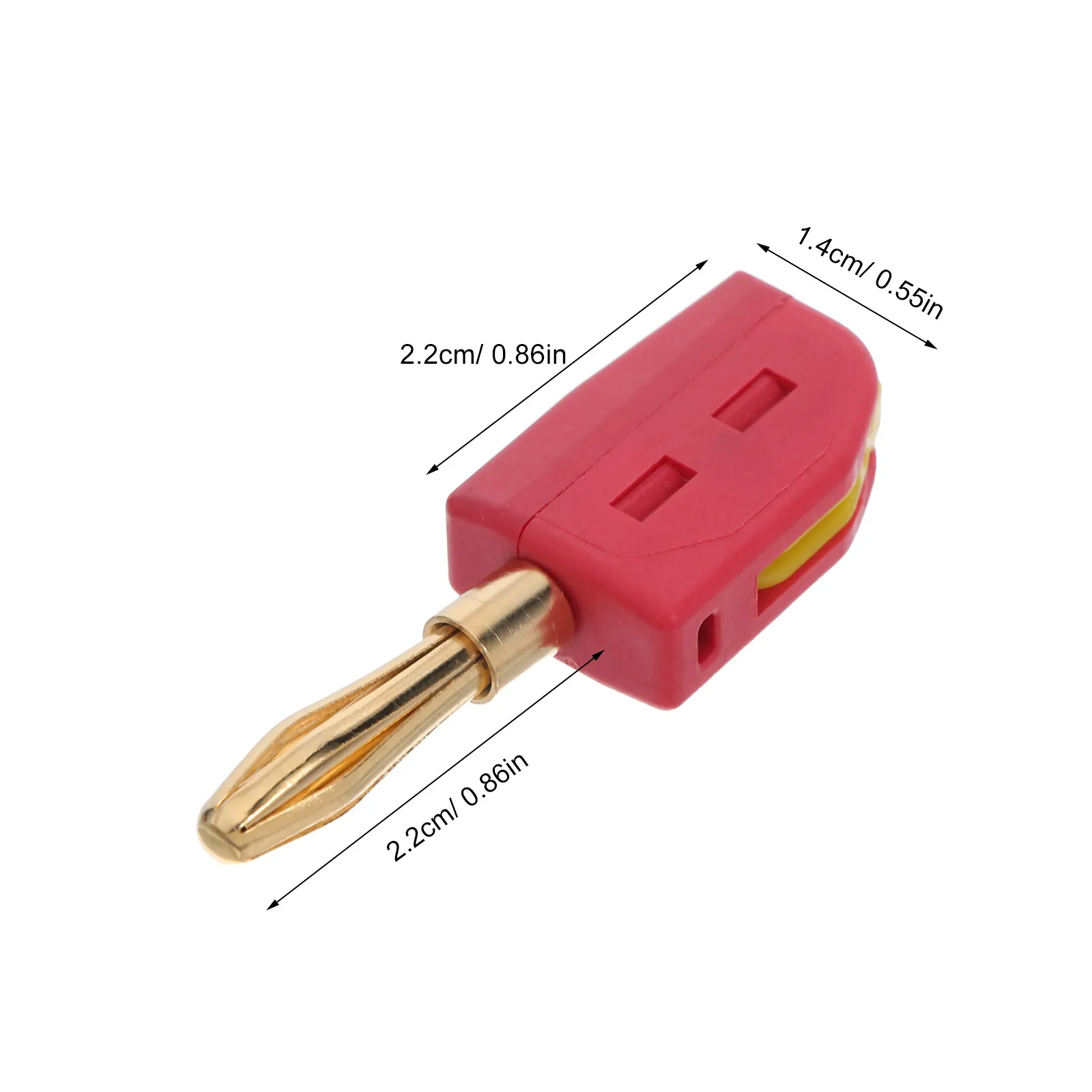 10Pcs 4Mm Solderless Banana Plugs Gold Plated Quick Disconnect Spring Loaded Speaker Wire Connector for Amplifier Av Receiver