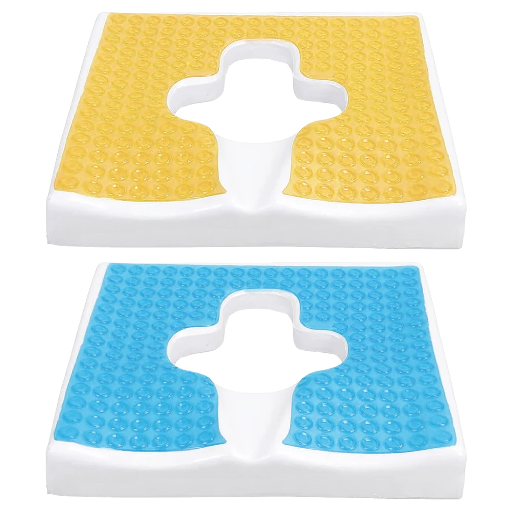 T Shaped Wheelchair Cushion T Shaped Opening Triangular Slope Design Pad Anti Decubitus Cushion for Elderly Bedridden Disabled