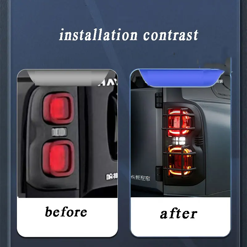 Car Taillight Cover for Haval H9 2024 2025 2026 Rear Tail Lamp Protector Trims Auto Accessories Modify Mouldings