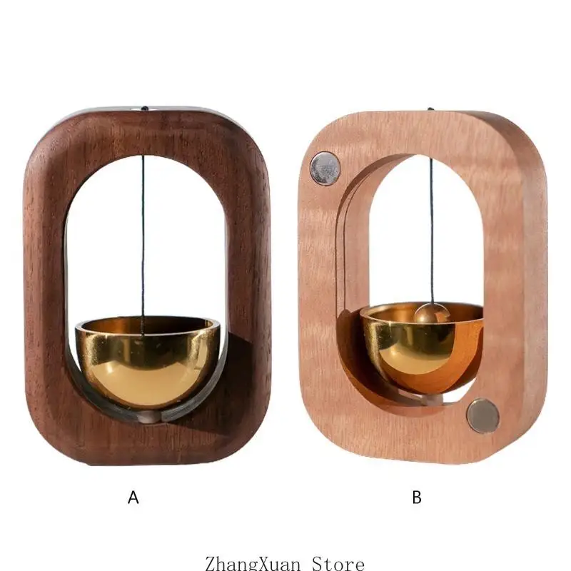 Holz-Saugnapf-Tür-Windspiel, reines Kupfer, magnetische Türklingel, Kühlschrankmagnet, Einweihungsgeschenk, 3 x – Detail 7