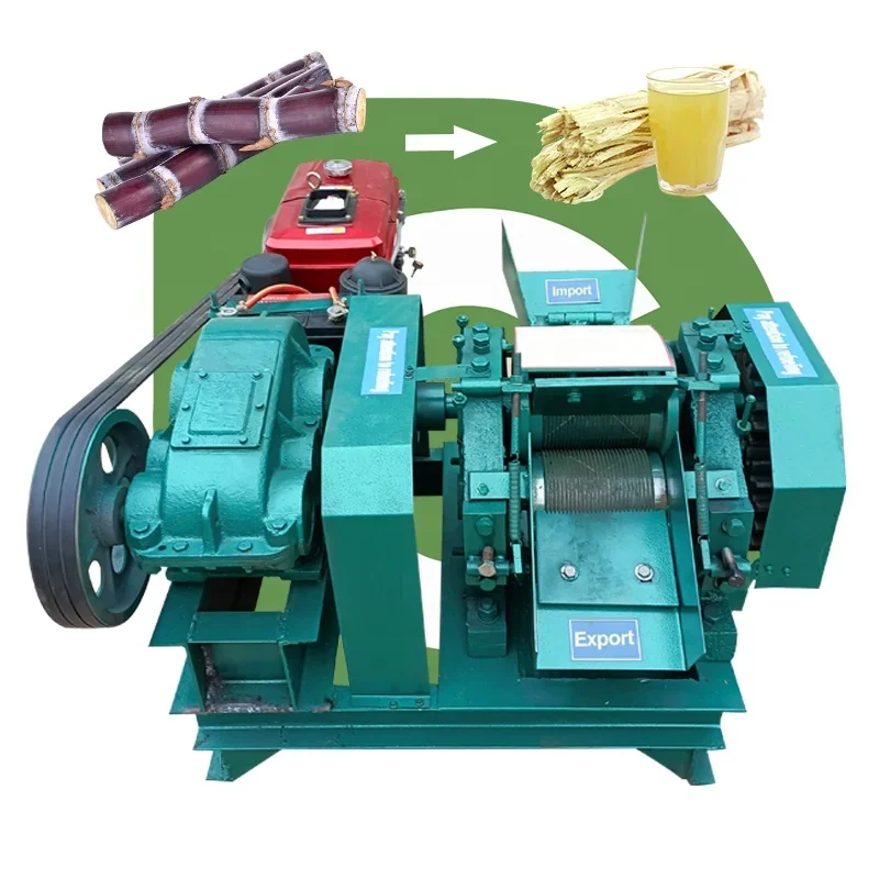 

Sugarcane Crusher Sugar Cane Press Juice Extractor Mill Juicer Disel Engine Machine Price Hand Two for Sale