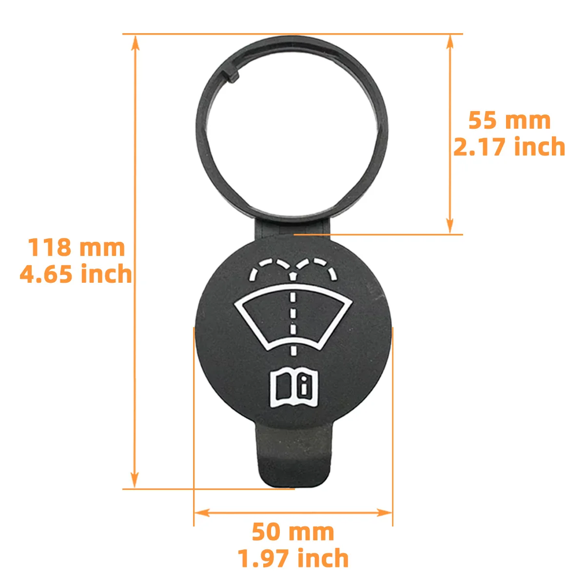 Schwarzer Deckel für Scheibenwischer-Waschflüssigkeitsbehälter, passend für Cadillac Camaro GMC Buick Cruze Sonic Silverado Corvette Encore Volt, 13227300 – Detail 6