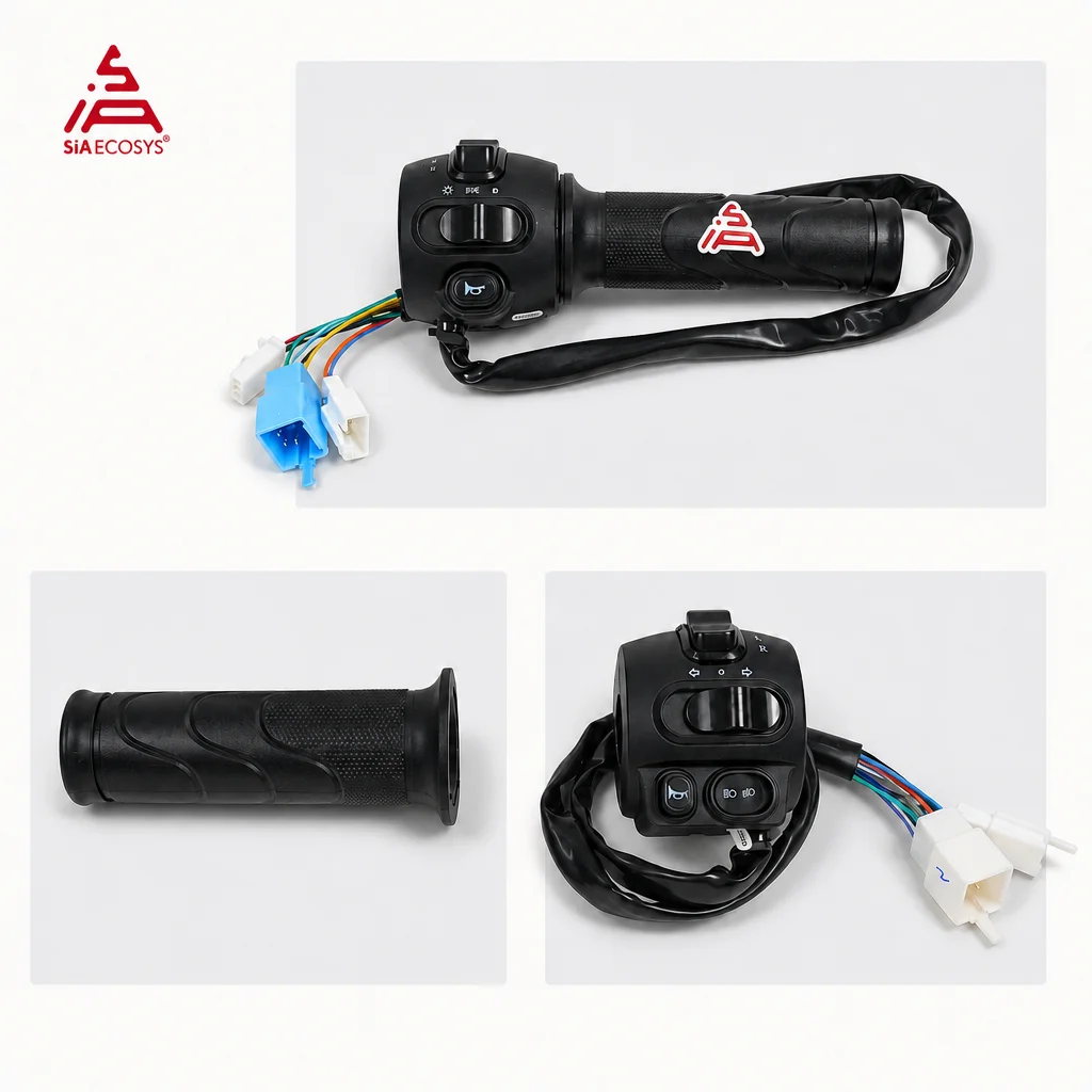 YYV3 Multi-Function Button Switch Throttle Kit for Electric Motorcycle Scooter Handlebar Control and Power Mode Selection