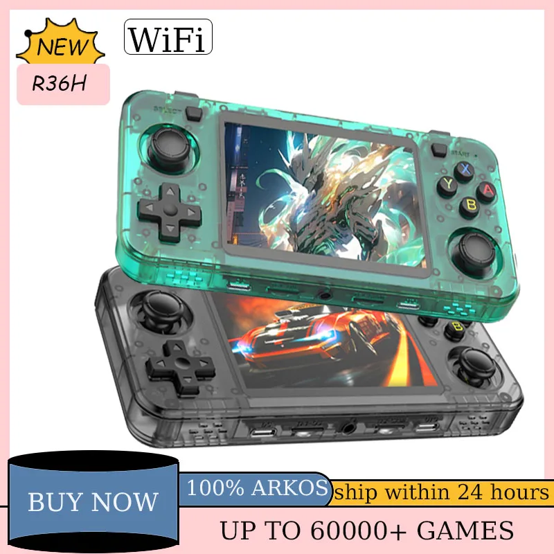 

R36H Retro Handheld Console Arkos System Open Source R36H Video Game Console Linux System 3.5Inch IPS Screen Pocket Games Player