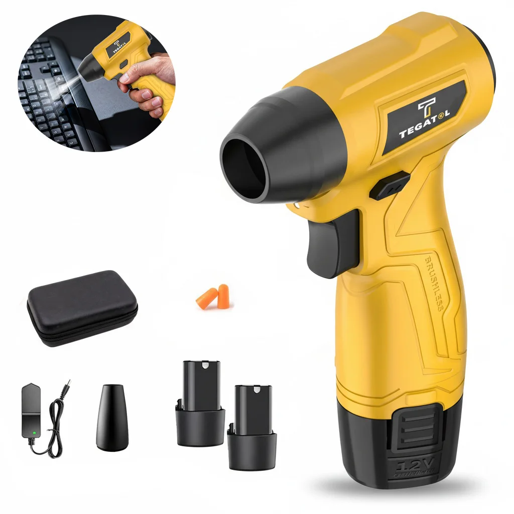 

Мощный турбонагнетатель, 135000 об/мин, многофункциональный ручной инструмент для удаления пыли и снега, беспроводной мощный вентилятор, аккумулятор * 2