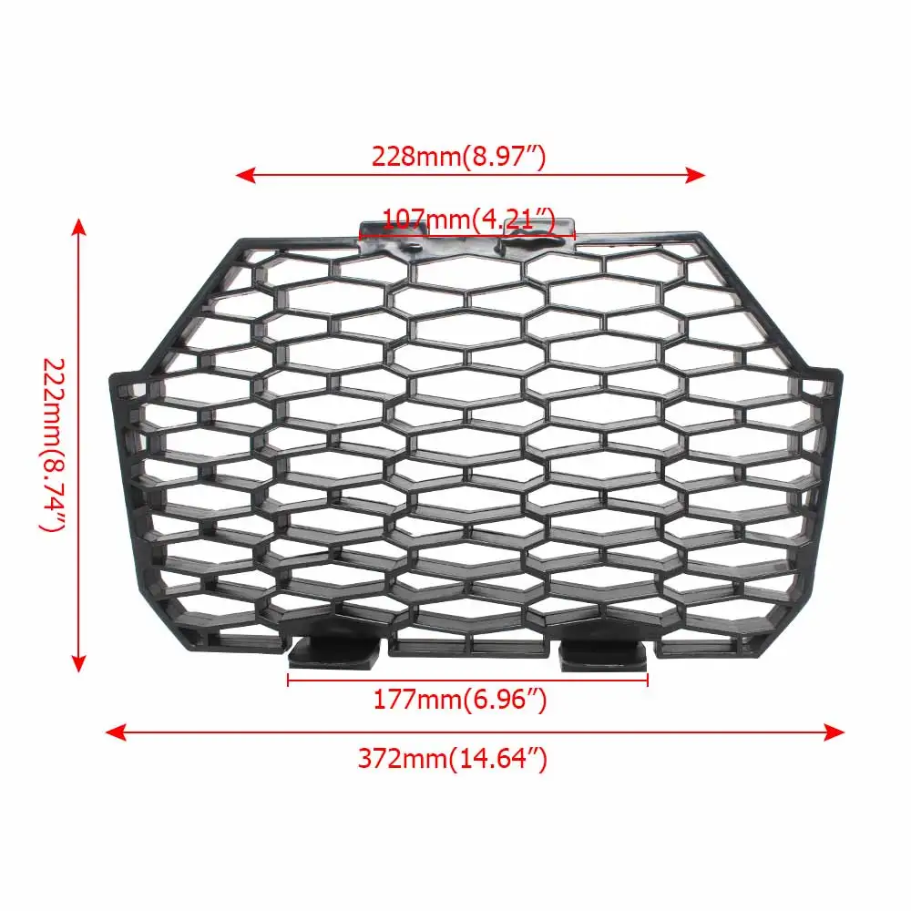 1Pieces Grill ATV/UTV Front Grill Black Front Grill Compatible With Polaris Rzr 2014-2021 Abs Plastic Front Grill ATV/UTV Grill