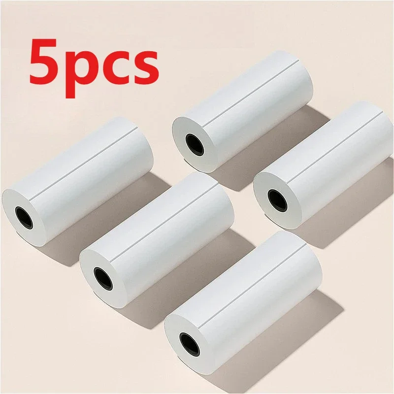 5 قطع من ورق الكاميرا الحرارية للأطفال، ورق حراري ملون وأسود، ورق حراري للأطفال، مستلزمات الطابعات الورقية الدوارة