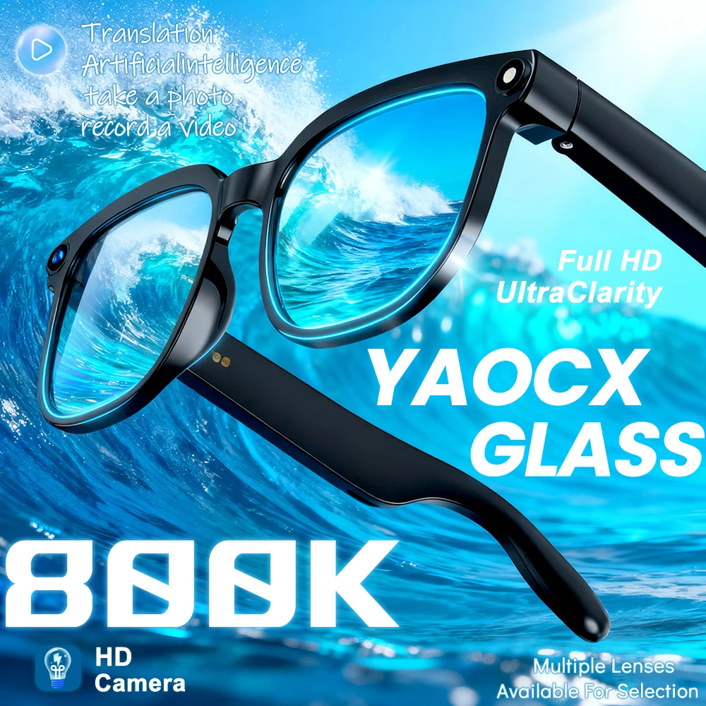 

2025 New Upgrade Smart Glasses With Camera Video Recording AI Photo Recognition Bluetooth Call Translation Voice Sunglasses Man