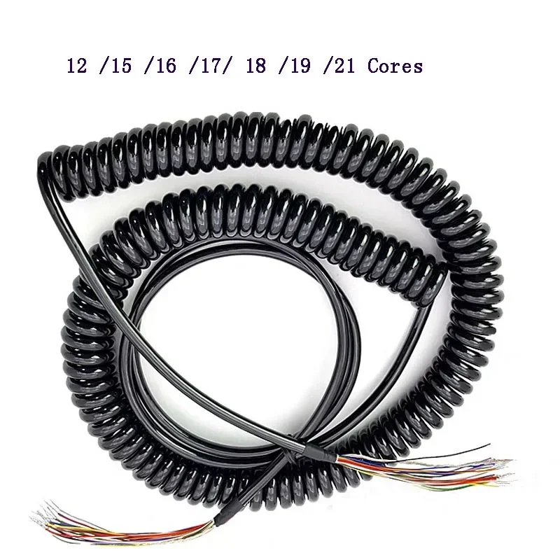 

Wholesale 12-21 Cores Spring Spiral Cable Coiled Cable for CNC Handheld Encoder Manual Pulse Generator MPG