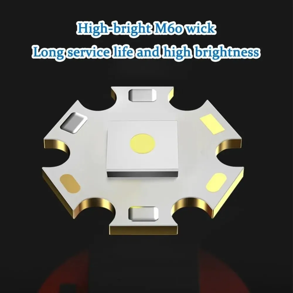 Outdoor Mini Keychain Flashlight 5 Gears Dimmable Rechargeable LED Torch Lightweight Compact Pocket Flashlight Home Backup