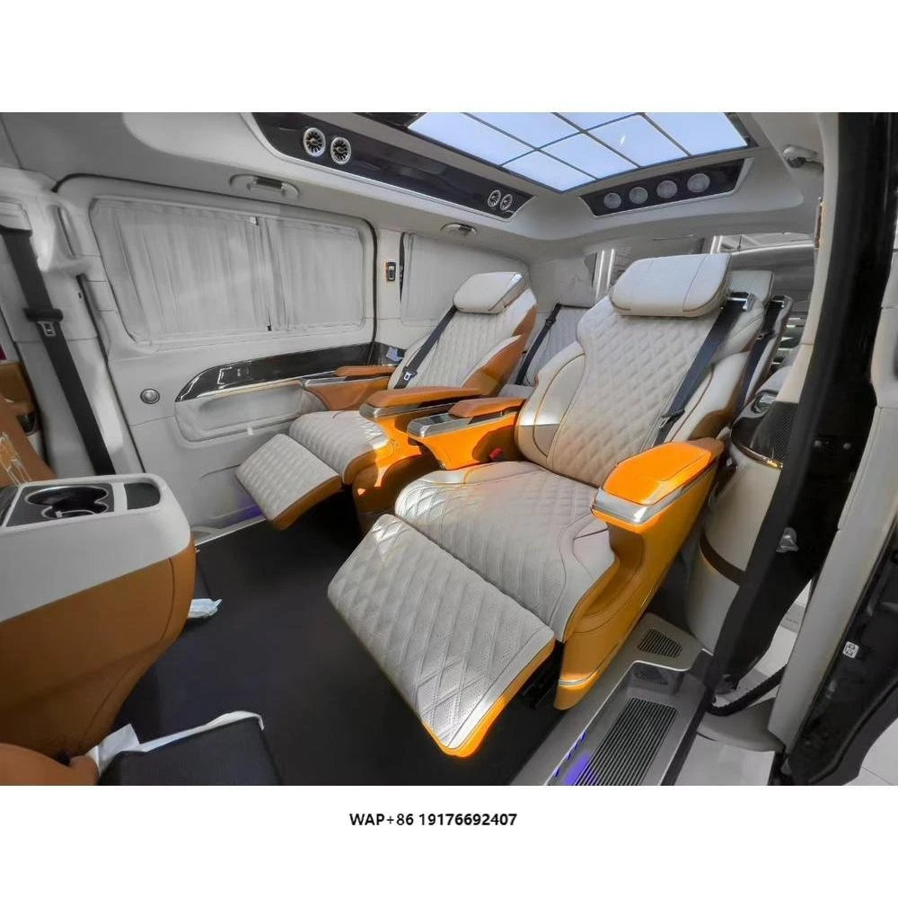 Most Popular Custom Luxury Complete Interior Leather No Partition Surrounding Kit Upgrade for V-Class