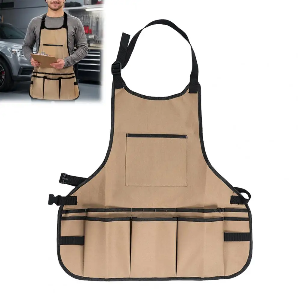 Work Apron with Tool Pockets Wateproof Woodworking Apron with Adjustable Strap Heavy Duty Apron Carpenter Woodworker Blacksmith