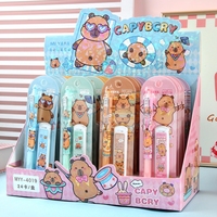 4/24pcs Capybara 0.5mm Mechanical Pencil Set Stationery Refill Not Easy To Break Lead Automatic Pencil Wholesale Gifts