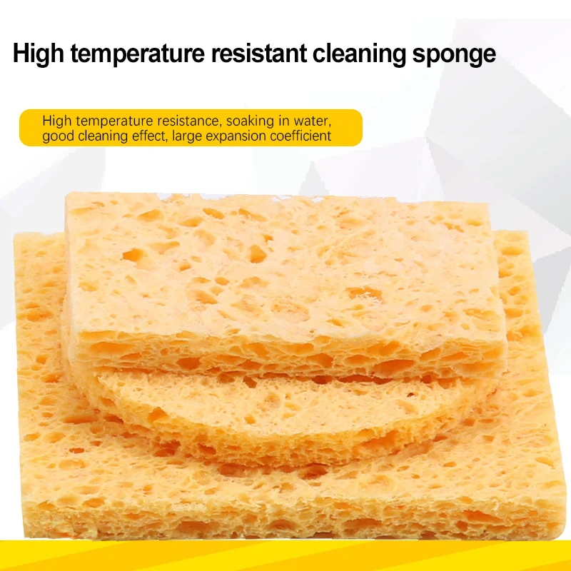 10Pcs Soldering Iron Tips Cleaning Sponge High Temperature Enduring Condense Sponge For Welding Tips Cleaning Tools