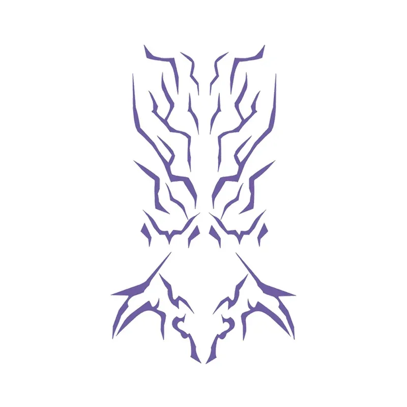 Cy2025 الكرتون شيطان هنتر من KPop تأثيري رومي الأرجواني الوشم ملصق زي اكسسوارات حفلة تمويه هالوين لعب الأدوار برو