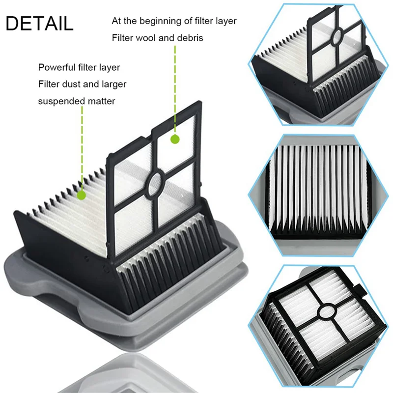 

【24H-Sale!】2 Set Replacement Parts Roller Brush HEPA Filters Compatible For Roborock Dyad U10 Wet And Dry Vacuum Cleaner