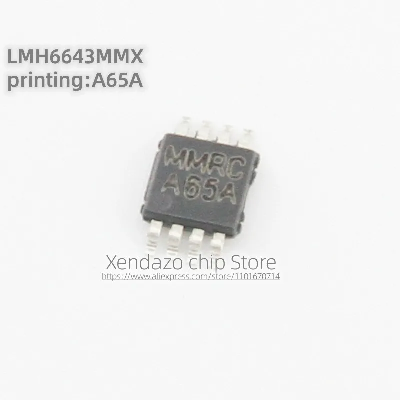 5pcs/lot LMH6643MMX/NOPB LMH6643MMX LMH6643MM Silk screen printing A65A MSOP-8 package Voltage feedback amplifier chip