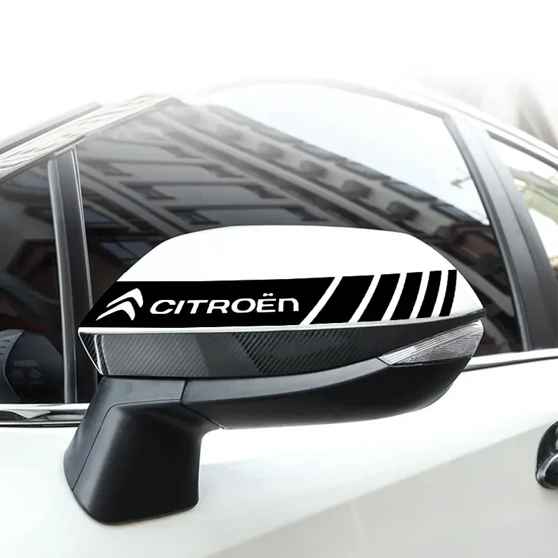 سيارة مرآة الرؤية الخلفية الجانب ملصق لاصق لامع ورائع جسم السيارة لسيتروين C1 C3 C4 C5 C6 C8 C4L DS3 DS4 DS5LS DS6 بيرلينجو بيكاسو #5