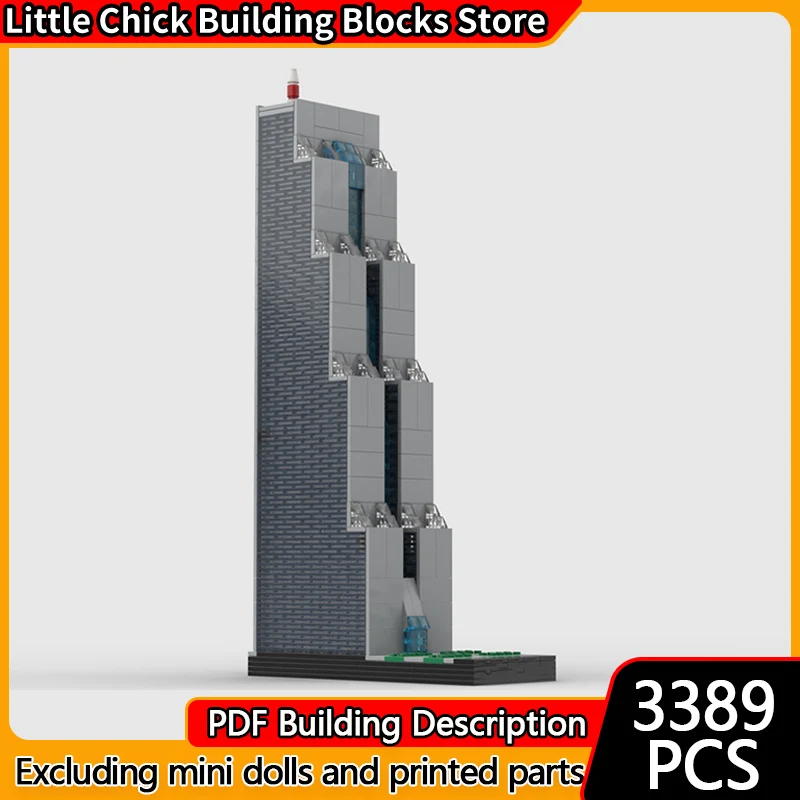 

City Street View Model MOC Building Bricks High-Rise Building Modular Technology Children Holiday Gifts Assemble Toys Suit