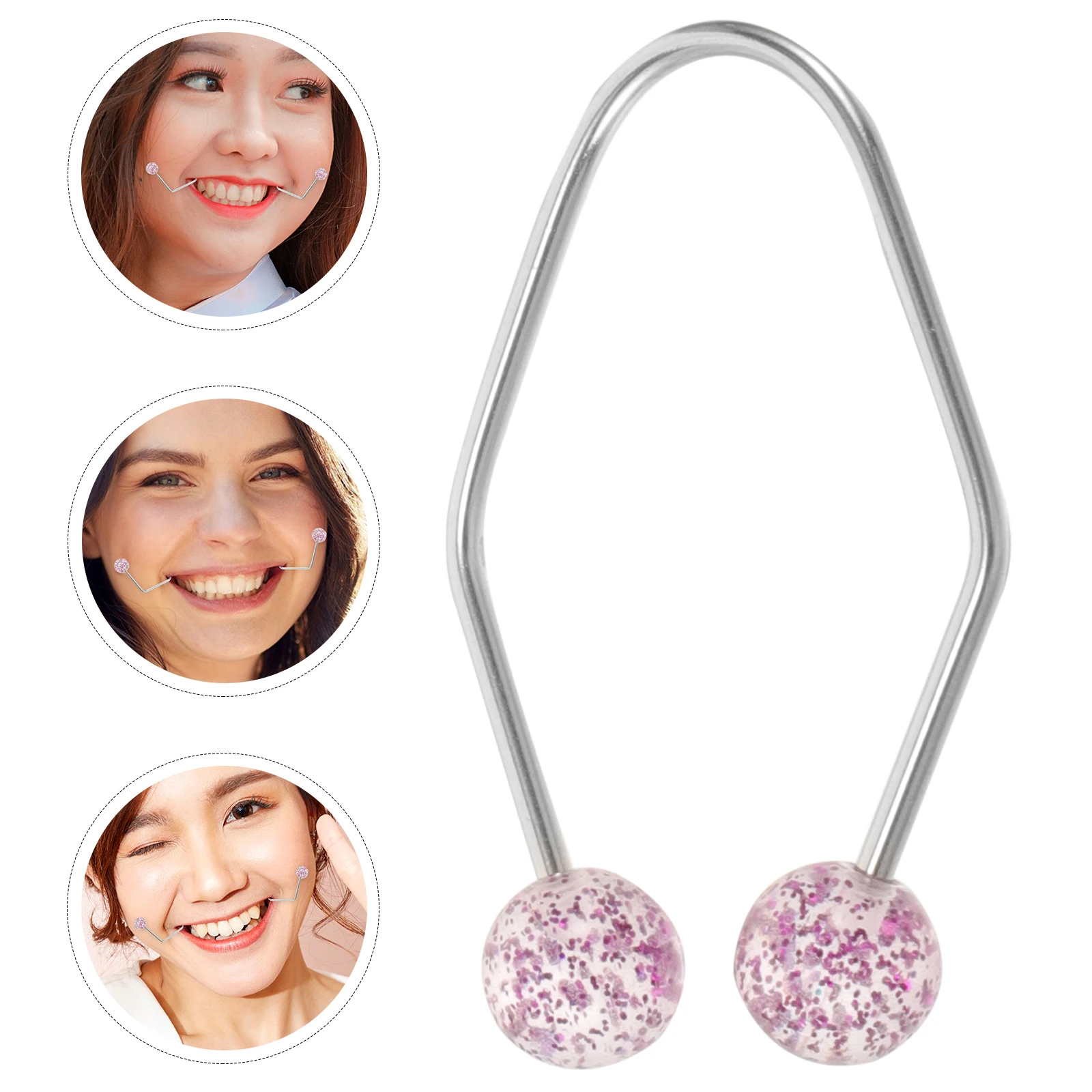 

Dimple Maker Facial Sculpting Tool Stainless Steel Face Clip Dimples Trainer Cheeks Exercise Device Safe Reliable Strong Durable