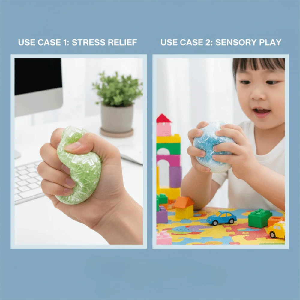 Slow Rising Crispy Skin Ball Crushed Ice Rebound Reshape Cracking Squishy Creative Unique Fidget Reduce Pressure