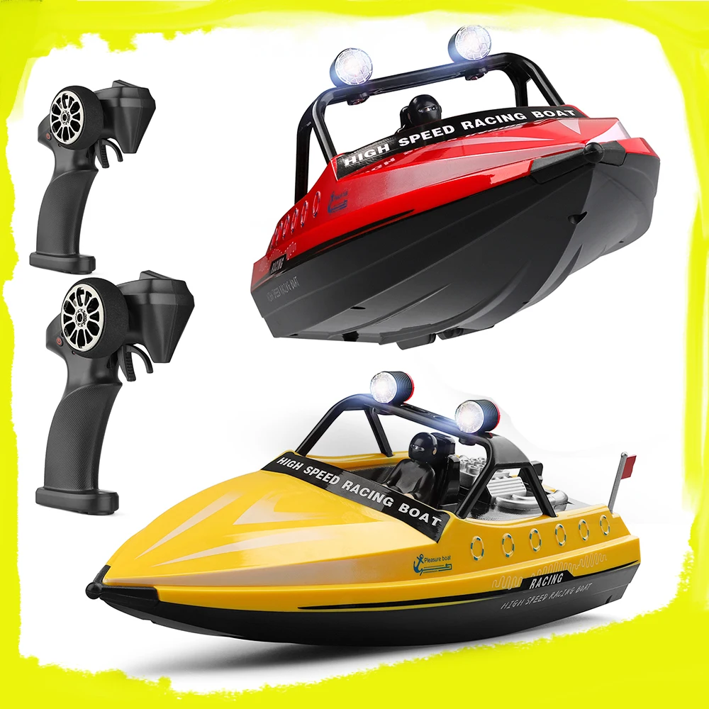 

2.4g 4ch Remote Control Racing Jet Boat High Speed 15km/H Ship Yacht Hobbies Outdoor Toys (2Packs )