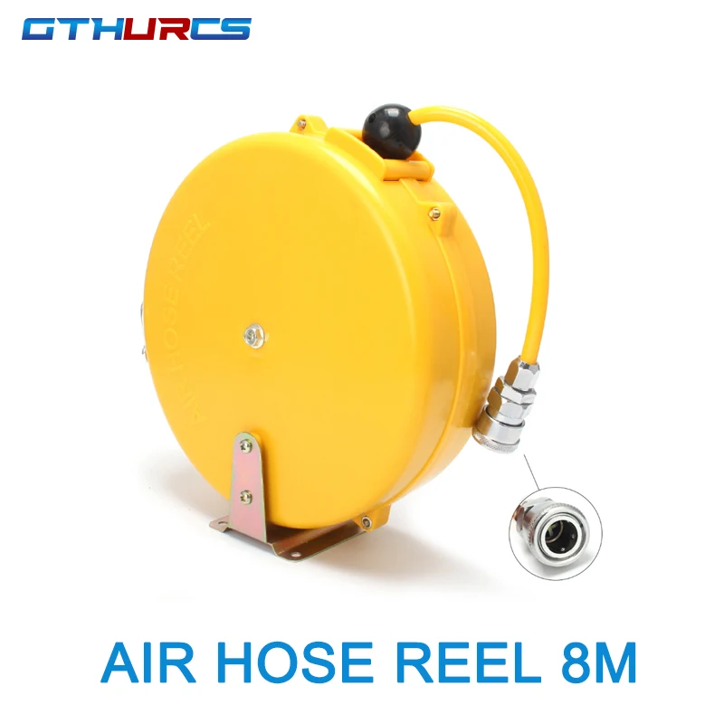 Automotive Air Hose Reel Automatics Retractable Telescopic Pneumatic PU Tube PU8*5 Type Hose for car cleaning beauty