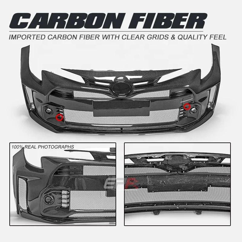 Suitable For 19-22 Model Toyota Corolla Auris Front Bumper E210 Sedan Hatchback GR Type High-Quality Carbon Fiber view 4
