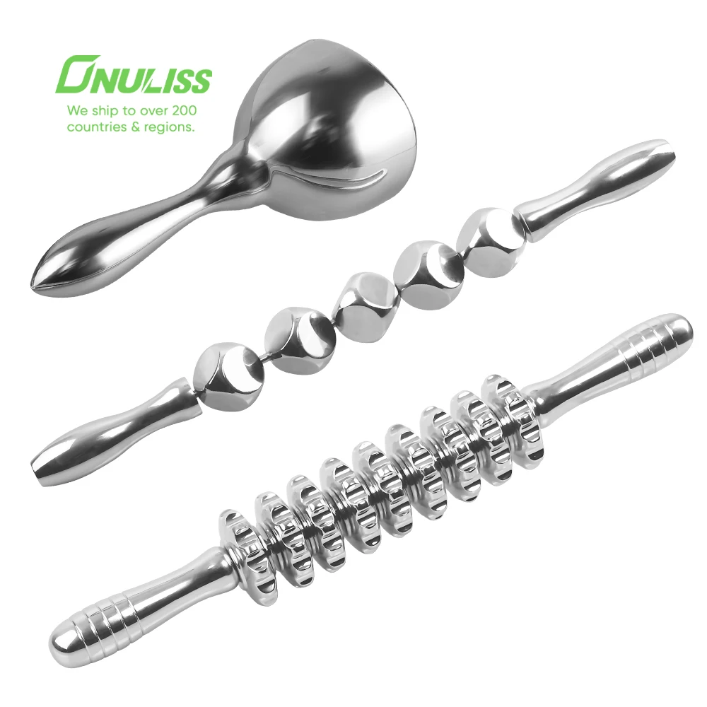 Gua Sha Masajeado Corporal Metal Guasha Scraping Massage Maderoterapia Stainless Steel Gua Sha Body Massage Tool Set