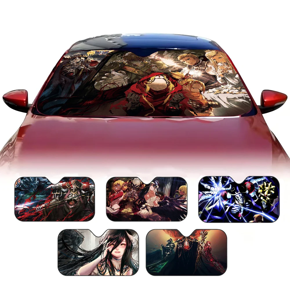 Literary Novel O-Overlord Car Window Sun Shade Windshield Anti-UV Protection Front Rear Windshield Block Cover Visor Accessories