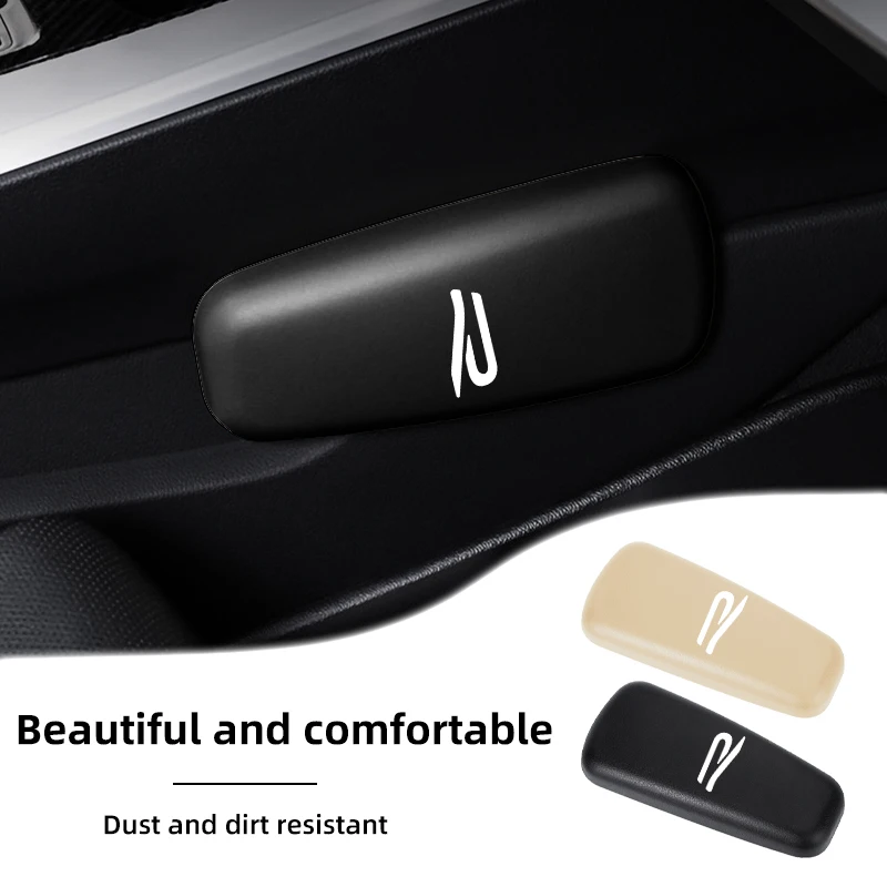 وسادة ركبة جلدية للسيارة داخل وسادة مريحة ومرنة لسيارة VW R Tiguan CC Jetta Polo Golf Passat Scirocco Touareg #1