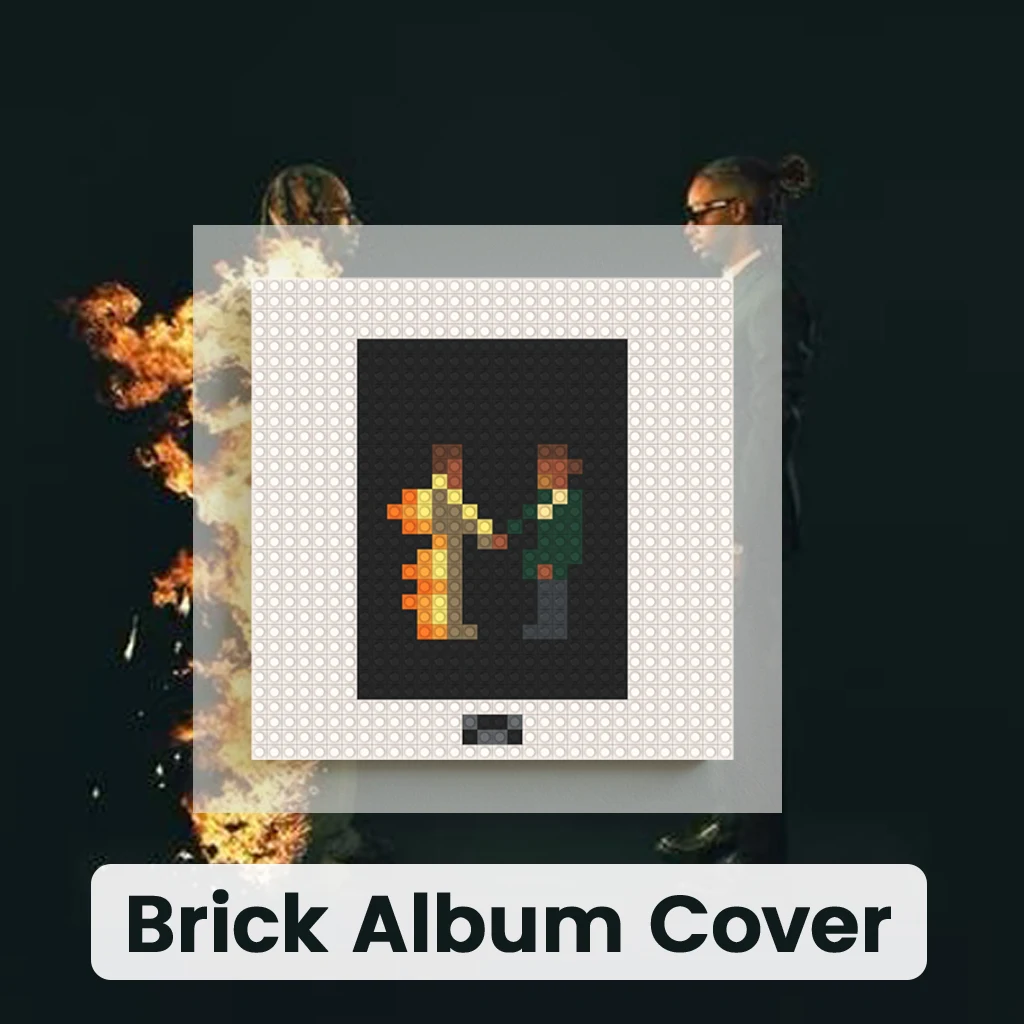 M-Metro Boomin Music Album Cover DIY Pixel Mosaic Brick Art Poster Hip Hop Rap Trap Music Gift Home Wall Decor