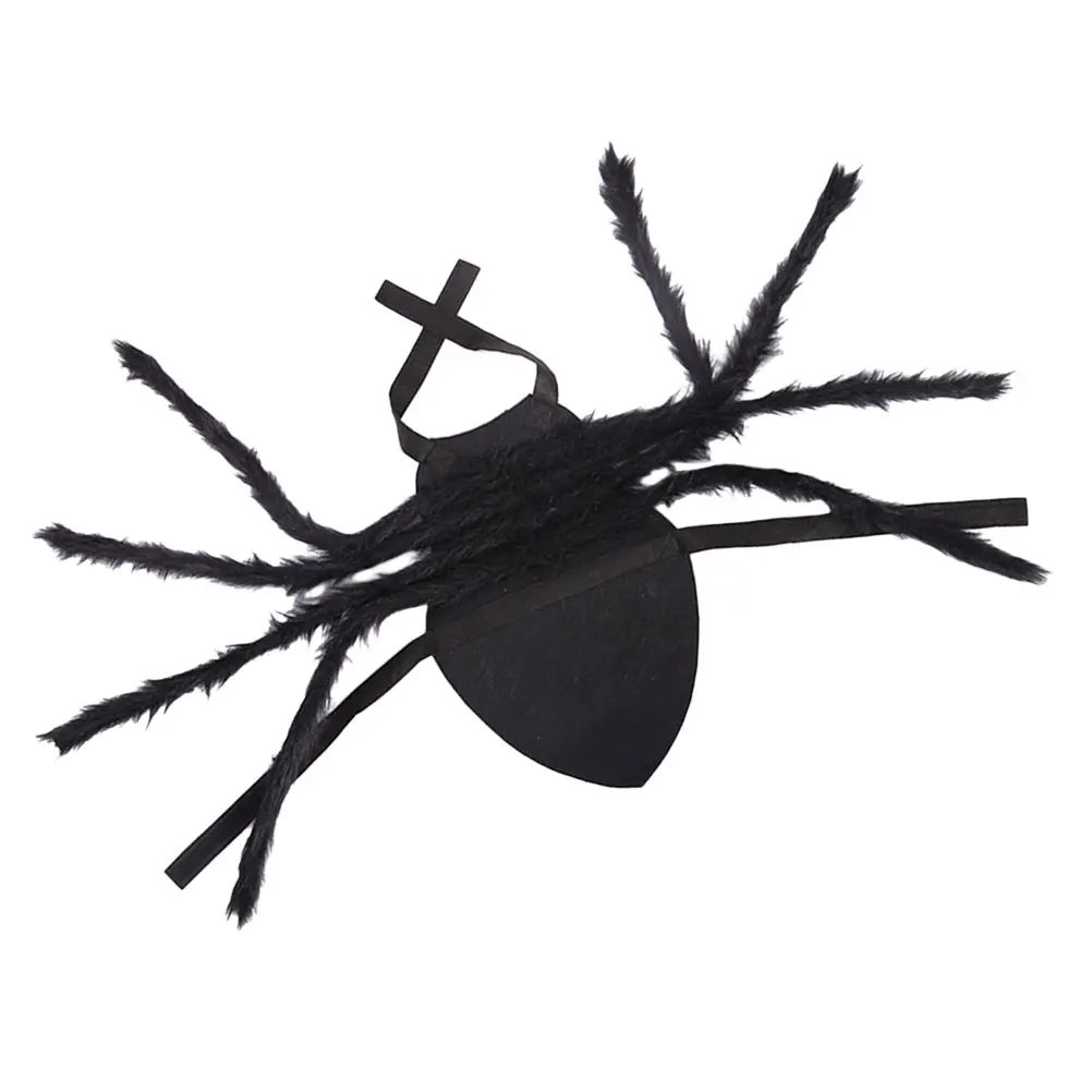 

Pet Spider Decoration Halloween Costume Composite Cloth Clothes Dog Cat Fancy Dress Prop Pet Costume Spider Belt Decor Cosplay