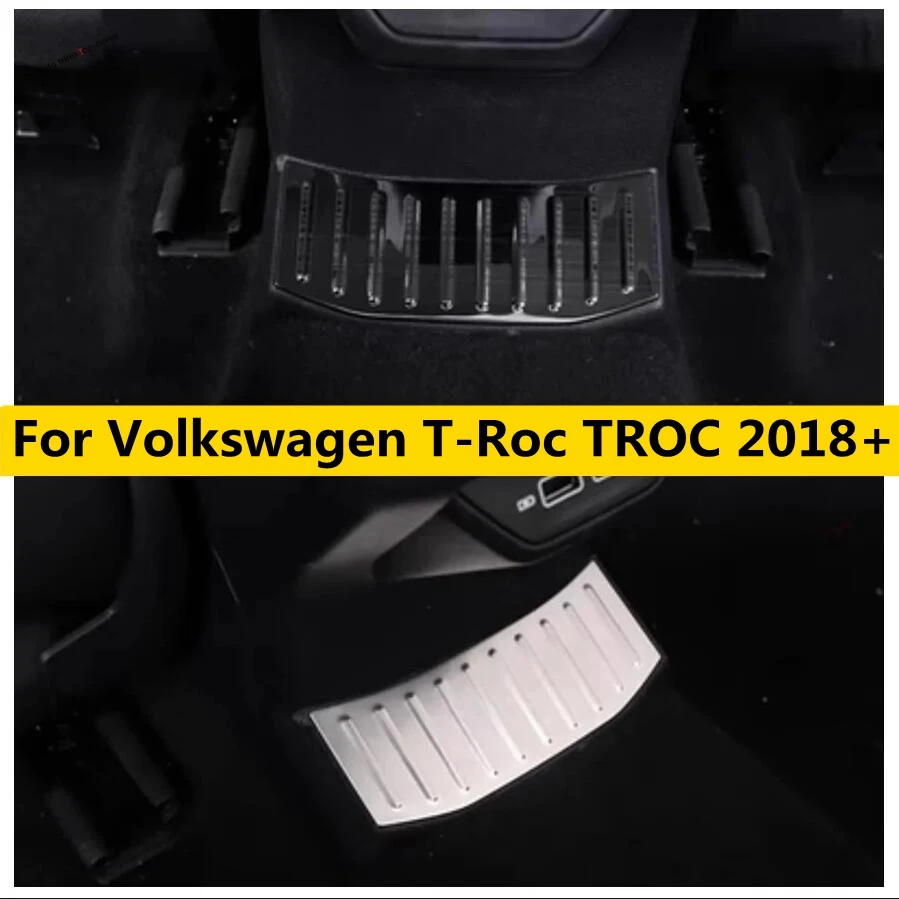 

Rear Middle Anti-kick Scuff Plate Sticker Bumper Cover Trim Fit For Volkswagen T-Roc TROC 2018 - 2024 Car Accessories