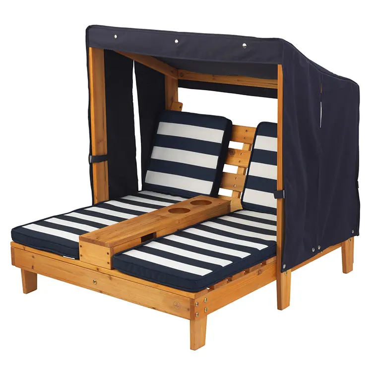 Kinder terrassen möbel graues Geschenk Poly Rattan Massivholz Holz Outdoor Doppel Chaiselongue Deutschland Strandkorb mit Kissen