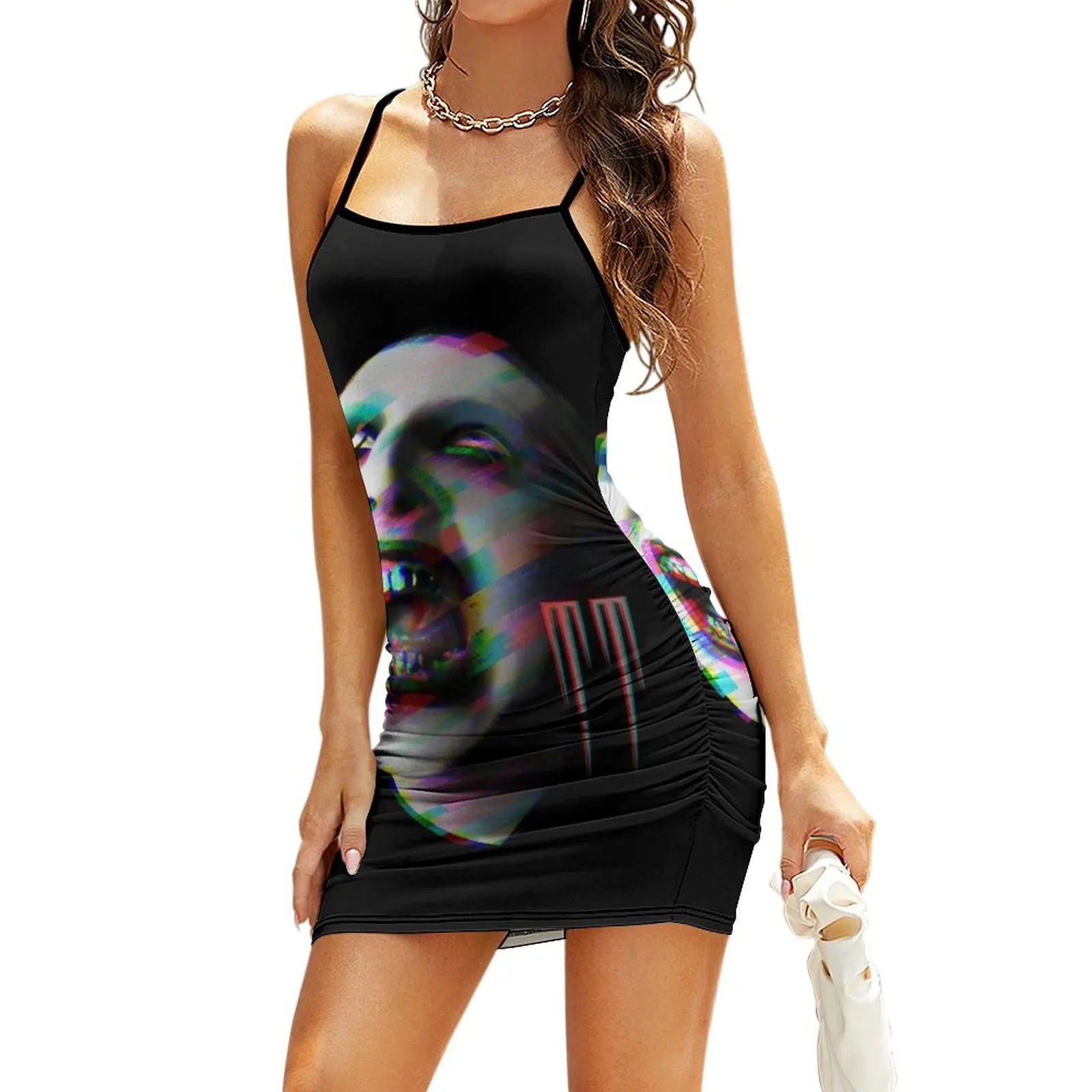 

MM Glitch fan art portrait Sling Dress dresses ladies 2025 summer festival outfit women Dress