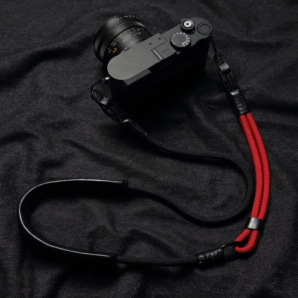 Genuine Leather Nylon Quick Camera Shoulder Strap Braided Strap for Sony Fujifilm Leica Canon Nikon Photography Accessories
