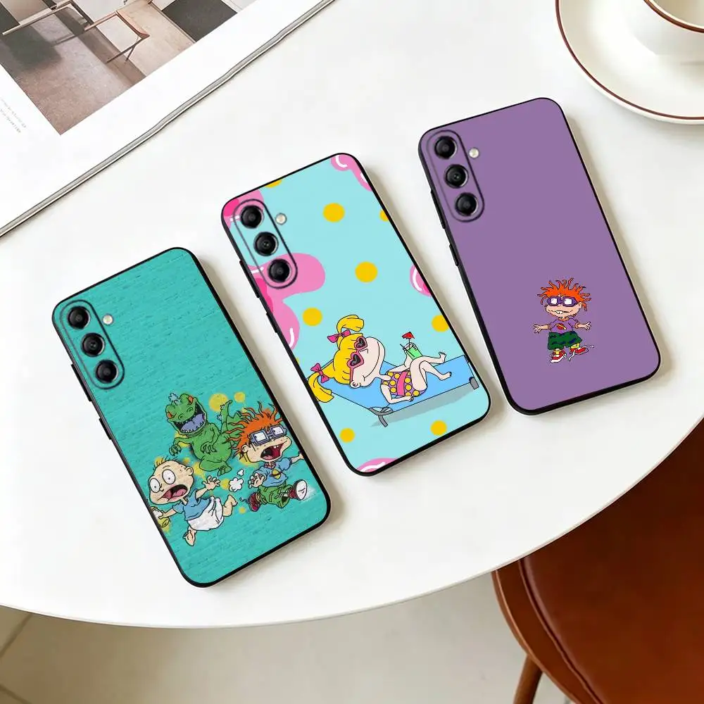 

R-Rugrats Classic Cartoon Phone Case For Samsung Galaxy A73,A72,A71,A70,A53,A52,A51,Others Soft Black Cover