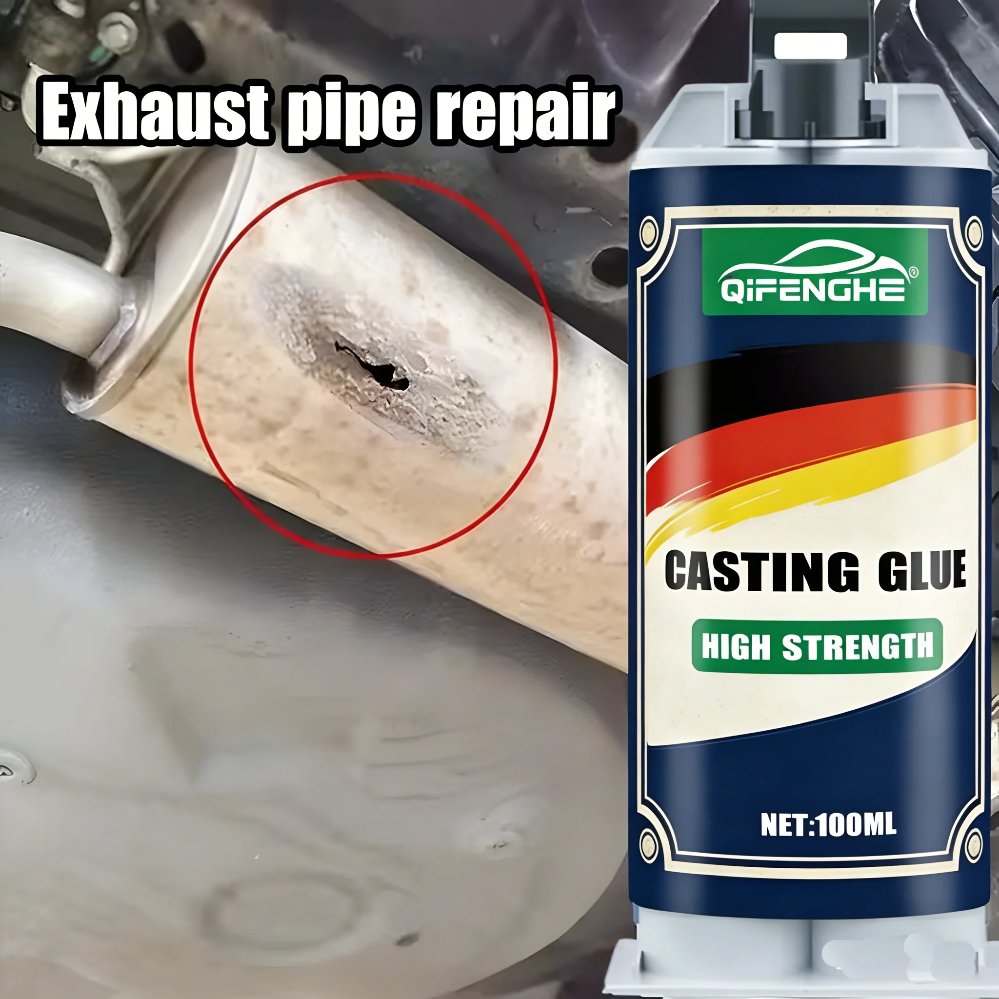 QIFENGHE Casting Glue 100ml - High Strength Metal Repair Adhesive, Industrial Grade Casting Adhesive
