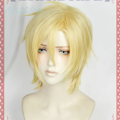 Ash Lynx Anime Aslan Jade Callenreese Banana Cosplay Props Fish Roleplay Wig Golden Long hair Halloween Party Play Man Phoenix