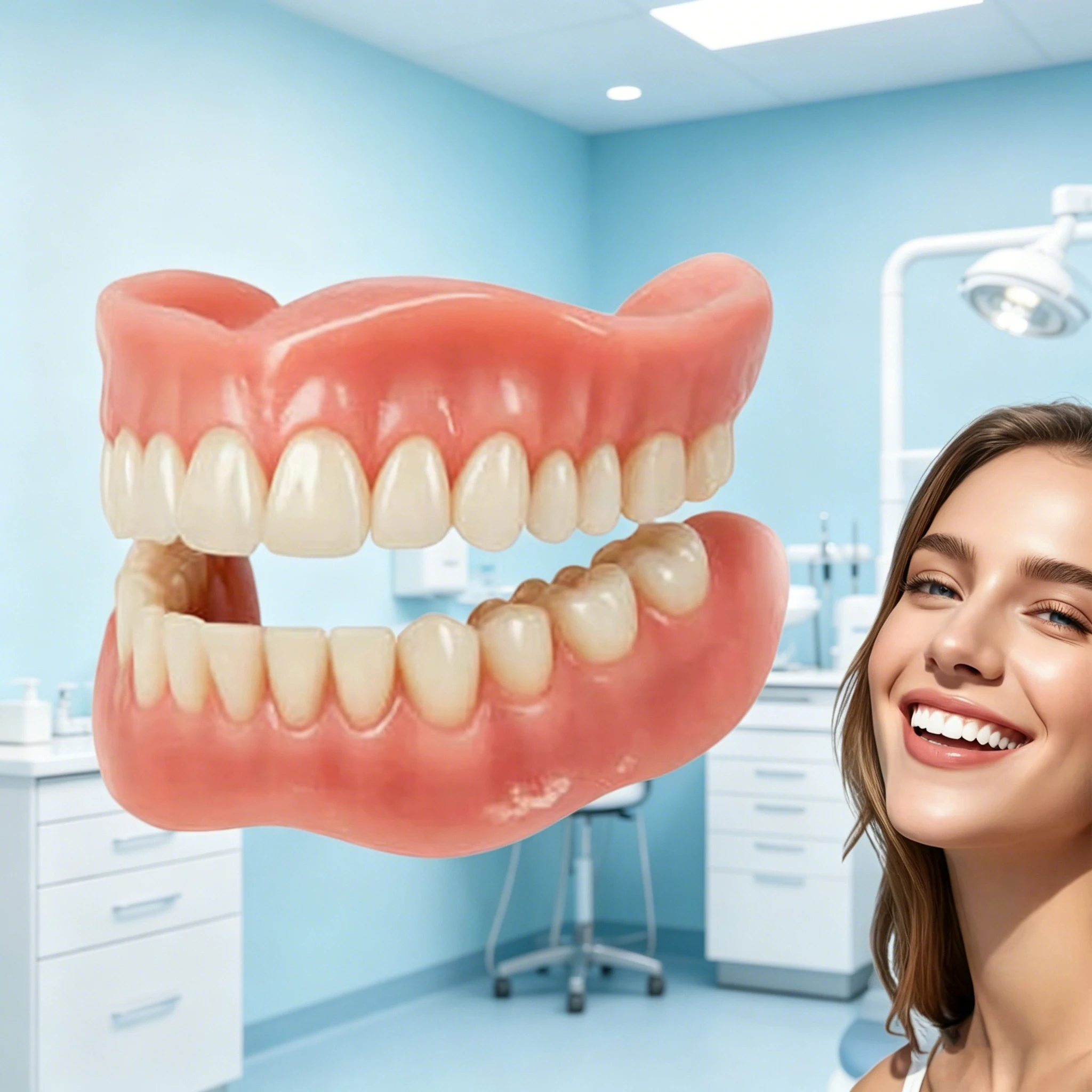 Ensemble complet de prothèses dentaires en silicone haut de gamme, ajustement parfait réglable, dents artificielles réutilisables, pour un sourire confiant et des soins bucco-dentaires quotidiens