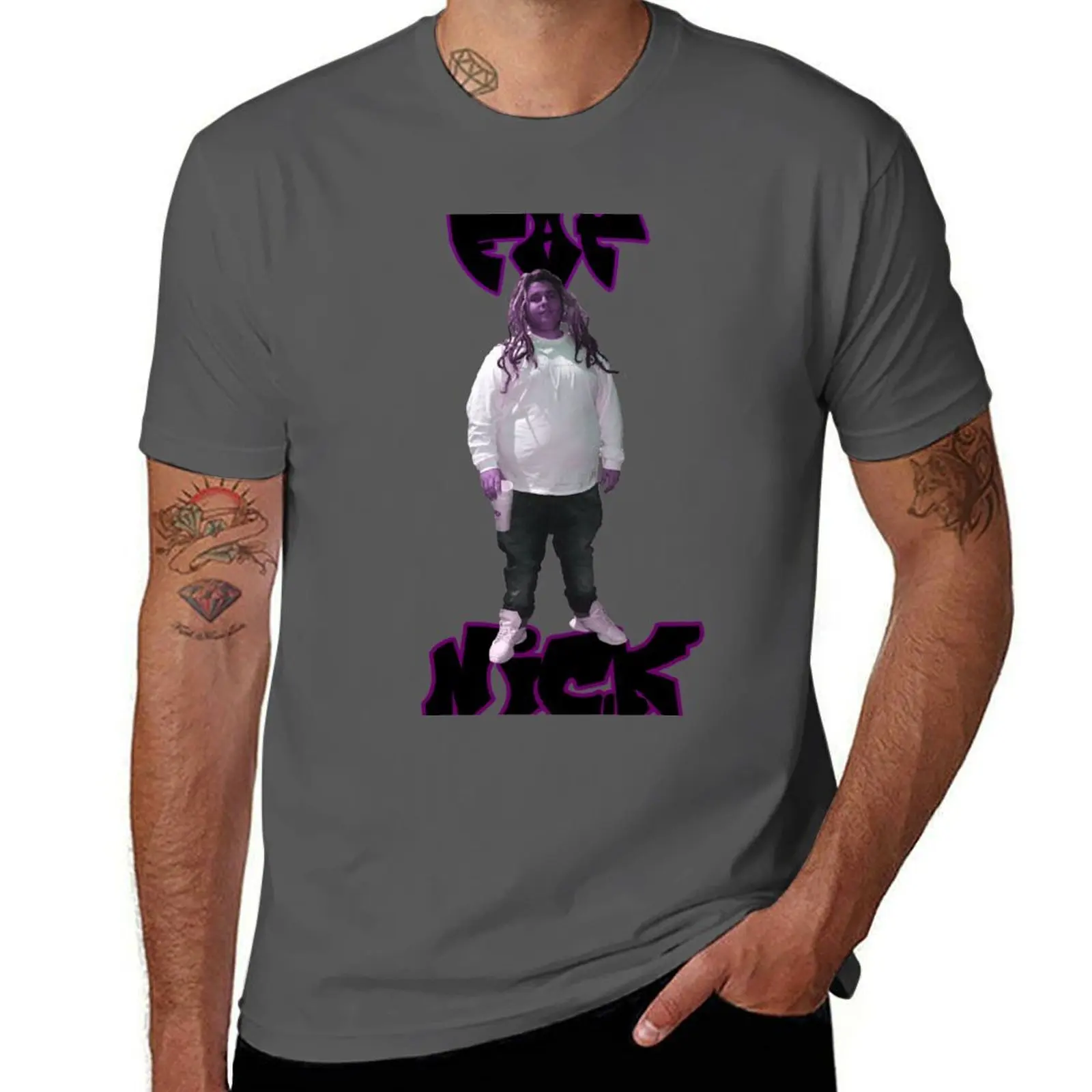 Leanin - Fat Nick T-Shirt Quick Dry Light Sports T-Shirt