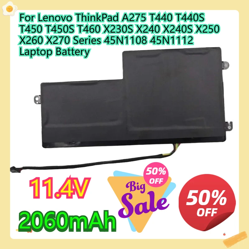 

For Lenovo ThinkPad A275 T440 T440S T450 T450S T460 X230S X240 X240S X250 X260 X270 Series 45N1108 45N1112 Laptop Battery