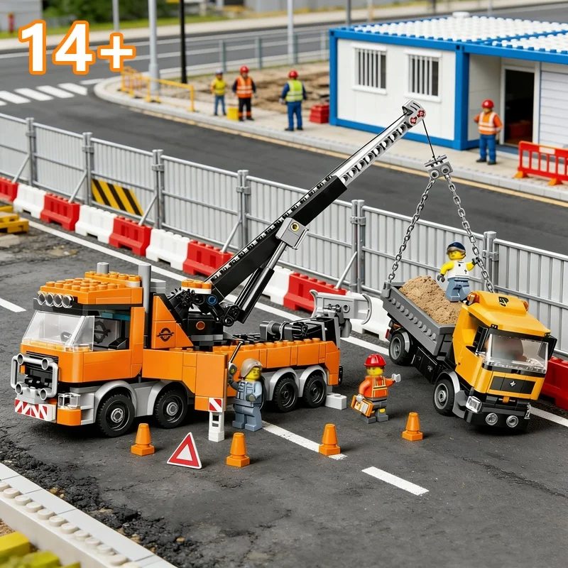 

Новый конструктор «Городской башенный кран» 2026 года, набор для строительства городского транспорта, подарок для мальчика на день рождения, Рождественский подарок, украшение для дома