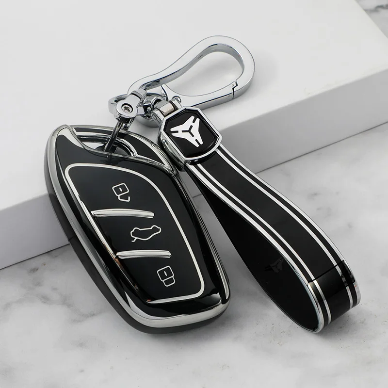 Car Key Case Cover for MG EV MG4 HS GT ZS ZX MG5 MG6 for Roewe RX3 RX5 RX8 I6 I5 TPU Remote Key Fob Shell Holder Accessories